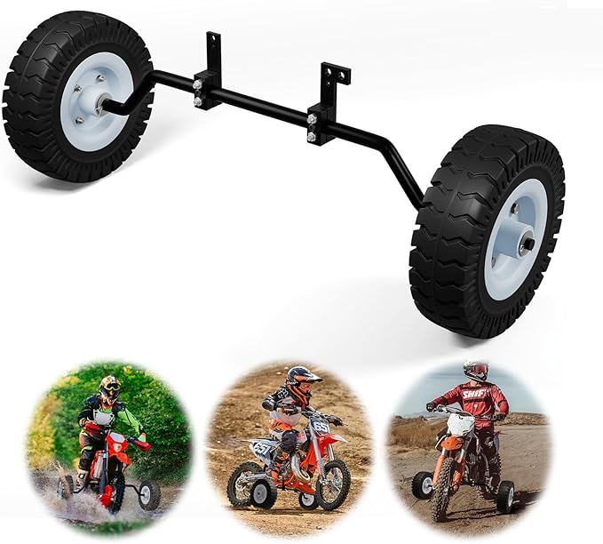 Dirt Bike Training Wheels, Adjustable Height Training Wheels Compatible with XR50 CRF50 Z50 Z50R, Razor MX125 MX400 MX500 MX500, Yamaha PW50 TTR50, and Most 50CC 49cc Motorcycles