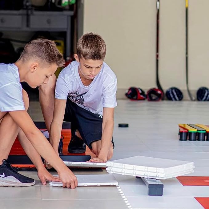 Hockey Revolution 360 Zone Lit - Professional Training Flooring Tiles - Improve StickHandling and Moving, Speed on Ice, Exercise, Fitness - Indoor and Outdoor Practice Zone with Hockey Trainer App