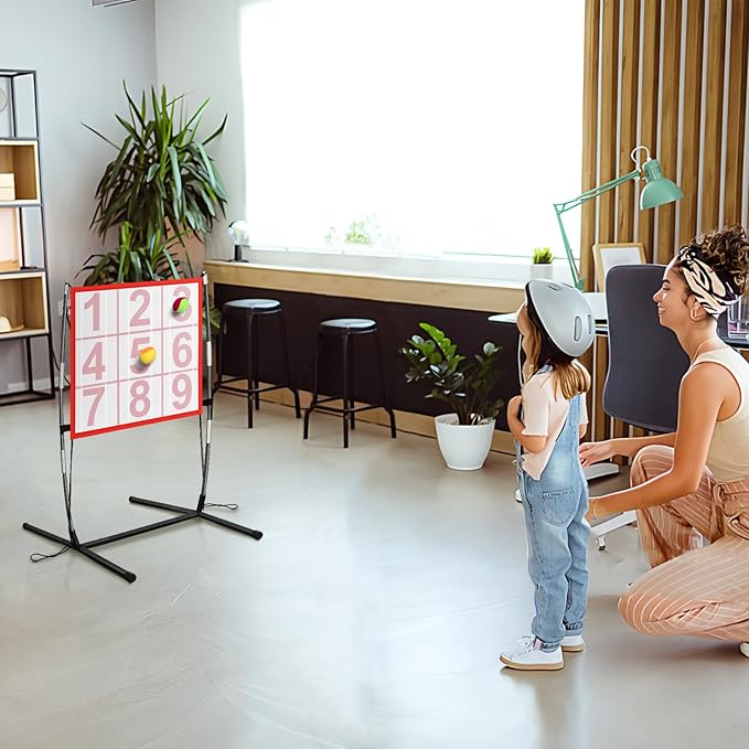 Dart Board for Kids, Kids Dart Board Set with Sticky Balls/Support Frame, Indoor/Sport Outdoor Fun Party Play Game,Easy Set Up and Included Carry Bag