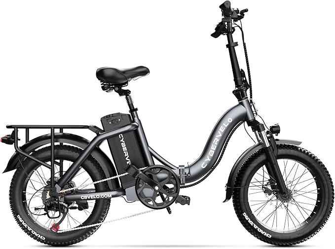 DriftGod Folding Electric Bike for Adults – 1000W Motor, 20"x3" Fat Tire, 48V Removable Battery, All-Terrain E-Bike with 7-Speed, Front Suspension – Powerful Foldable Ebike for Commuter