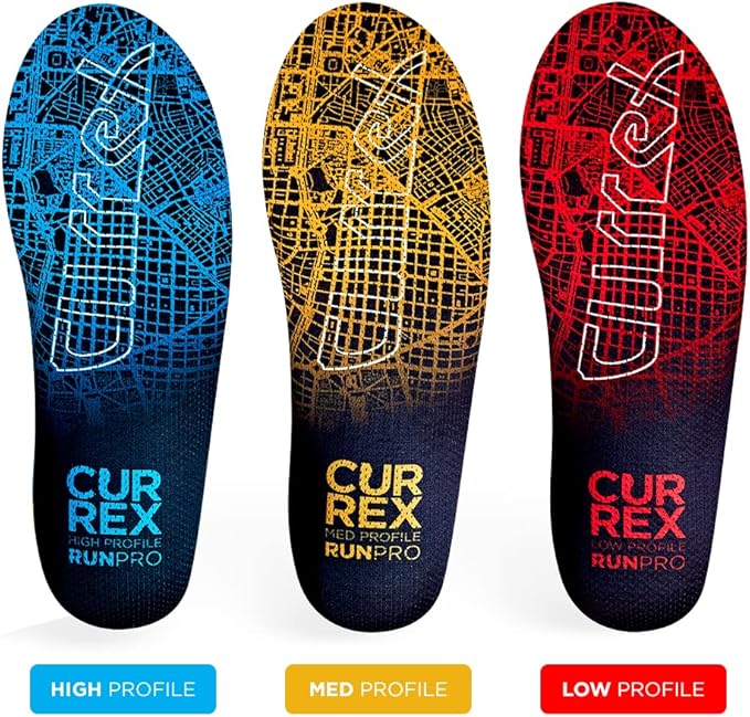CURREX RunPro Insoles for Running Shoes – Arch Support Inserts to Help Reduce Fatigue, Prevent Injuries & Boost Performance – for Men & Women – Medium Arch, 2X