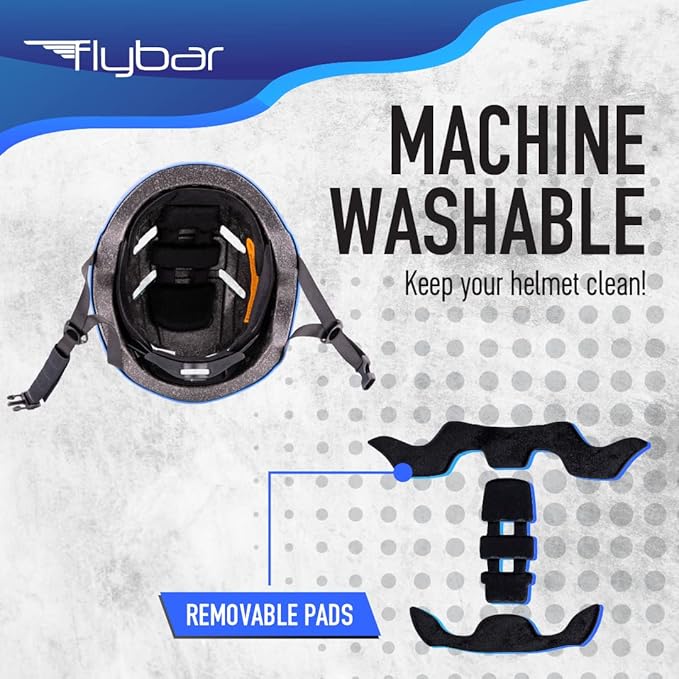 Flybar Bike Helmet- Multi Sport Dual Certified Adjustable Dial, Lightweight Skateboard Helmet, Roller Skating, Pogo, Electric Scooter, Snowboard, Boys and Girls Kids- Adults Helmets