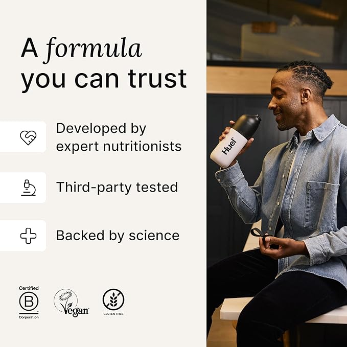 Huel Black Edition | Salted Caramel 40g Vegan Protein Powder | Nutritionally Complete Meal | 27 Vitamins and Minerals, Gluten Free | 17 Servings | Scoop not included to reduce plastic