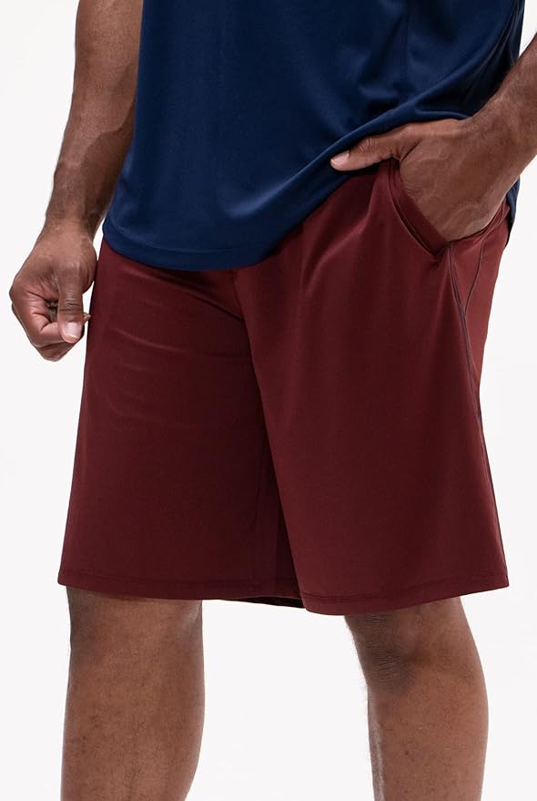 DEVOPS Men's 2-Pack Loose-Fit 10" Workout Gym Shorts with Pockets