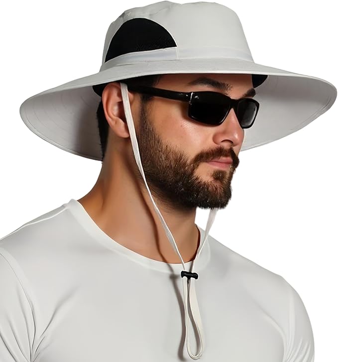 EINSKEY Wide Brim Sun Hat, UPF 50+ UV Protection Waterproof Packable Bucket Hat for Men & Women, Fishing Hiking Beach Garden
