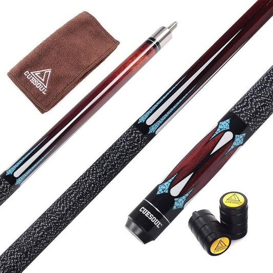 CUESOUL 58 Inch 19oz/20oz Maple Billiard Stick Pool Cue Set 11.5mm/13mm Tip[Weight Adjustable]