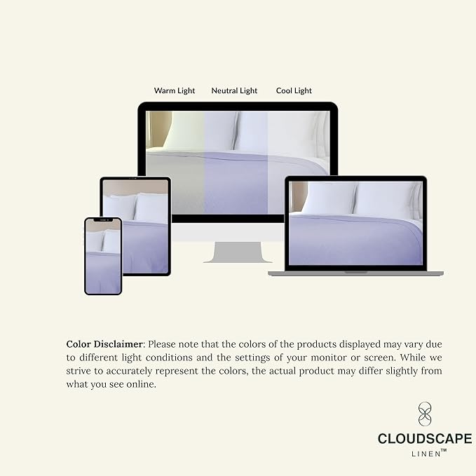 Cloud Scape Linen Herringbone Cotton Throw Blanket for Couch, Bed,Sofa, Home Decor, Soft, Lightweight, All-Season Bed Blanket, 50 x 70, Lavender Blue