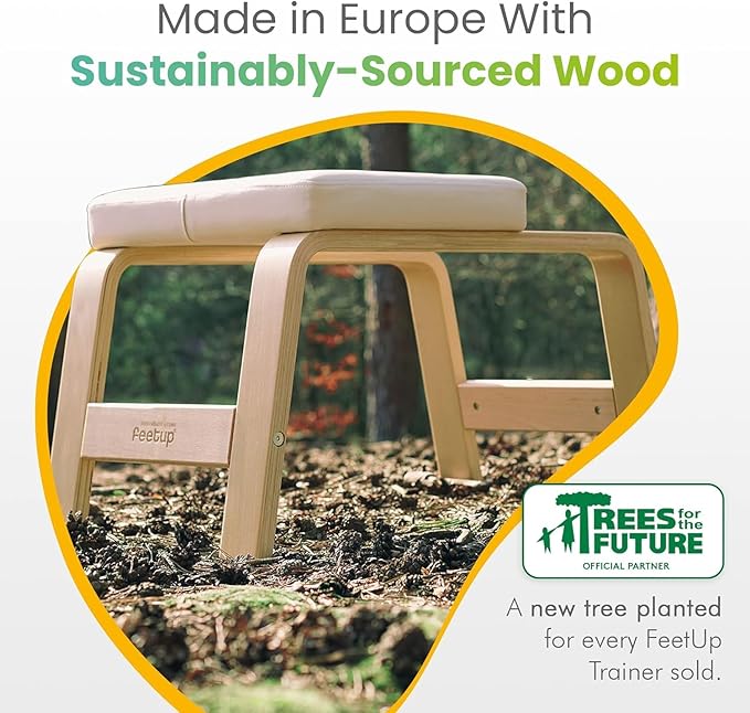 FeetUp - The Original Yoga Headstand Bench, Vegan Handstand Trainer Bench and Stand, Strength Training Inversion Equipment for Relaxation and Strength, Includes App & Starter Kit, #1 Worldwide