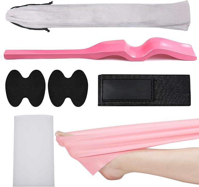 Ballet Foot Stretcher Set Dance Stretching Equipment Pine Dance Feet Arch Enhancer with Elastic Stretch Band 2 Pads Leg Strap Carry Bag for Dancers Gymnastics Yoga Flexibility Workout