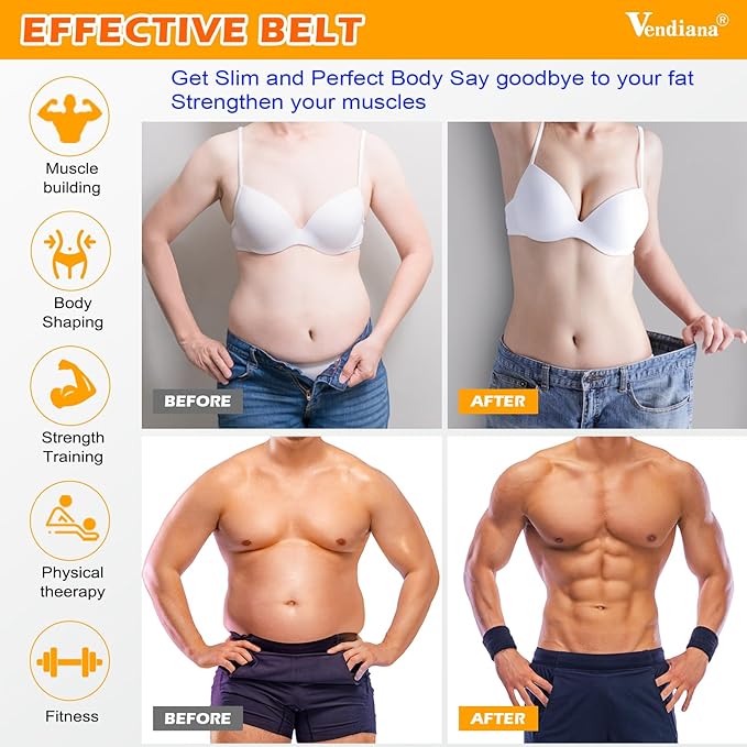 ABS Stimulator Muscle Toner Flex Fitness Belt for Waist Trimmers FDA Cleared AB Machine Abdominal Toning Ems (Green, One Size)