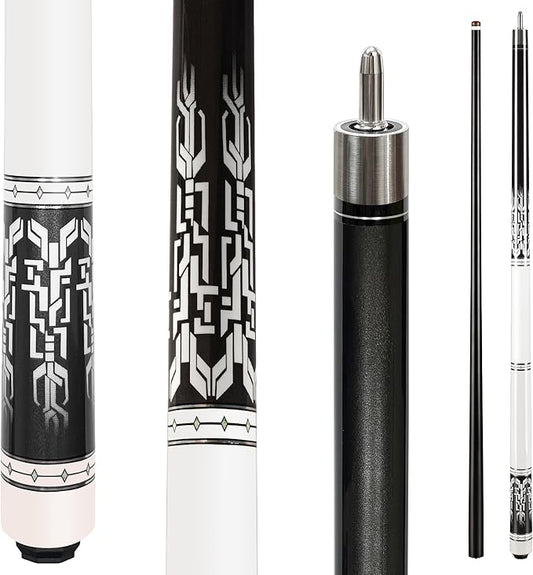 HomeSeason Glass Fiber Pool Cue 58" Professional Pool Stick 12.7mm 4-Layer Tip Low Deflection Cue Stick, 3 * 8/8Joint Pin, Ultra-Smooth, Billiard Cue Sticks