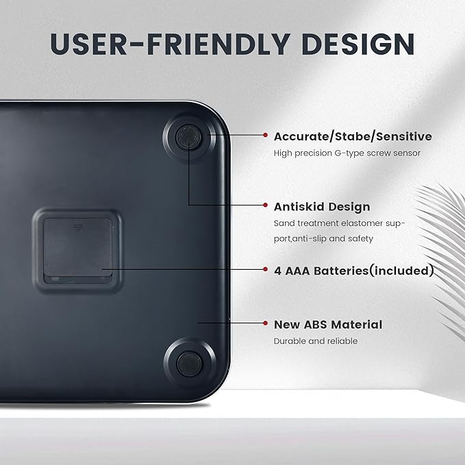 EILISON Highly Advance 2-in-1 Digital & Analog Weighing Scale for Body Weight-400lbs, 4 High Precison GX Sensor Accurate, Thick Tempered Glass, Extra Large Display (red) (Smart Red)