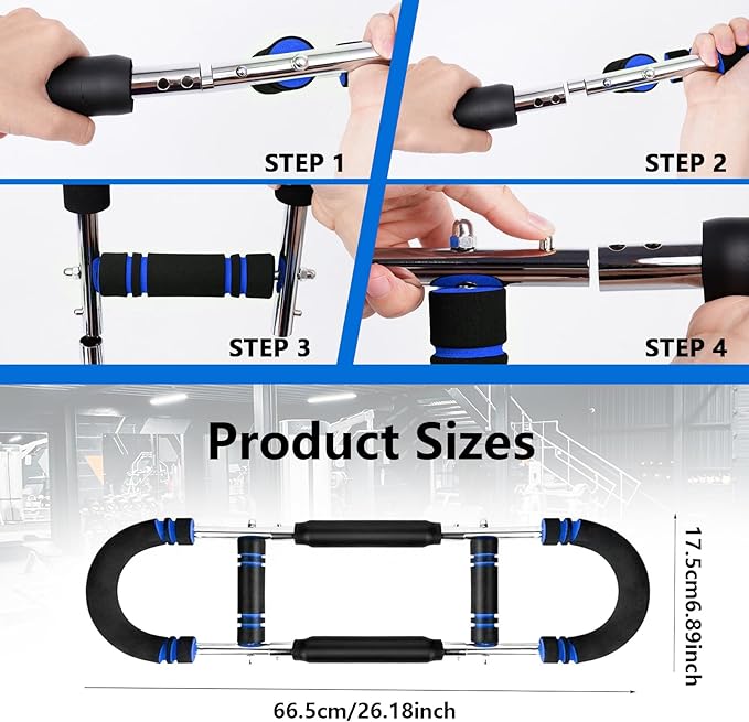 Arm Trainer, Twist arm Trainer Adjustable 30-50 Pound Training Equipment, Forearm Strength Trainer with Chest, Biceps, Triceps, and Shoulder Exercise Equipment. Portable and Detachable Design.