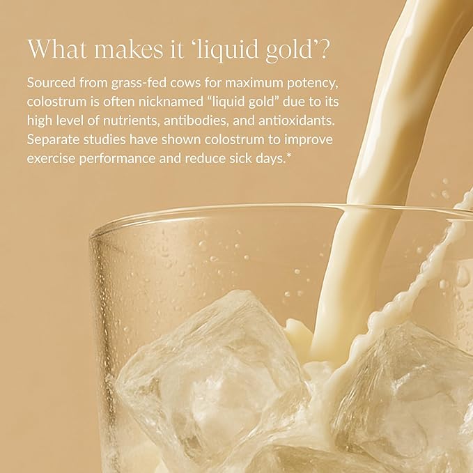 Beam Colostrum Powder – Gut Health, Immune Support & Recovery Supplement – 3g per Serving – Grass-Fed, Third-Party Tested, Pure Whole Bovine Colostrum – No Fillers, Non-GMO, 30 Servings