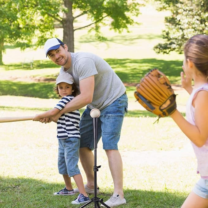 Goplus Batting Tee, Adjustable Baseball Softball Tripod for Batting Training Practice with Carrying Bag
