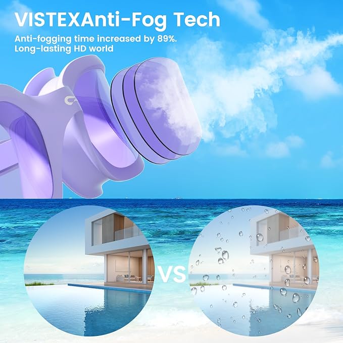 COPOZZ Swim Goggles Adult Women, Swimming Goggles for Women & Men, Anti-Fog No Leaking UV Protection for Adult