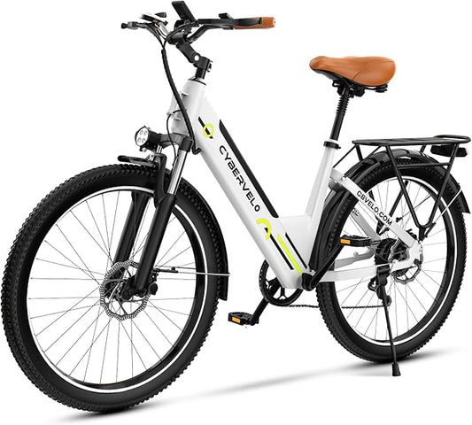 DriftGod 26" Electric Bike for Adults – Powerful 1000W Motor, 48V Removable Battery, 7-Speed, Front Suspension & LCD Display – Commuter and Mountain EBike for Women