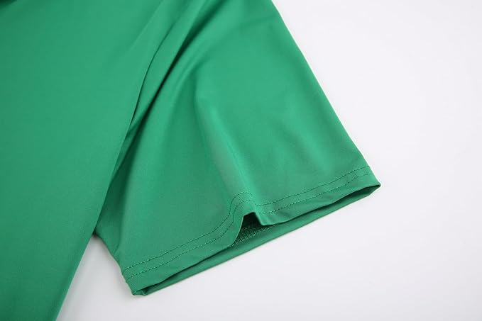 Alex Vando Mens Golf Shirt Moisture Wicking Quick-Dry Solid Short Sleeve Polo Shirts for Men