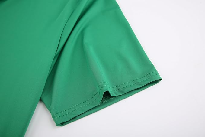 Alex Vando Mens Golf Shirt Moisture Wicking Quick-Dry Solid Short Sleeve Polo Shirts for Men