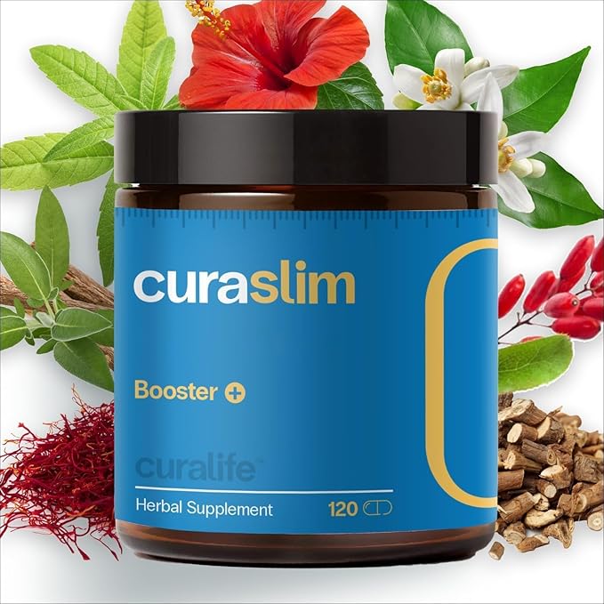 Curaslim Weight Loss Supplement | 10 Natural Ingredients, Berberine, 5HTP, L-Glutamine, Saffron | Appetite Suppressant, Support Energy, Metabolism & Sleep | 120 Capsules