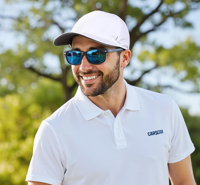 Connectyle Mens Womens Quick Dry Performance Running Cap Lightweight Reflective Sports Hat UPF 50+ Outdoor Athletic Sun Cap