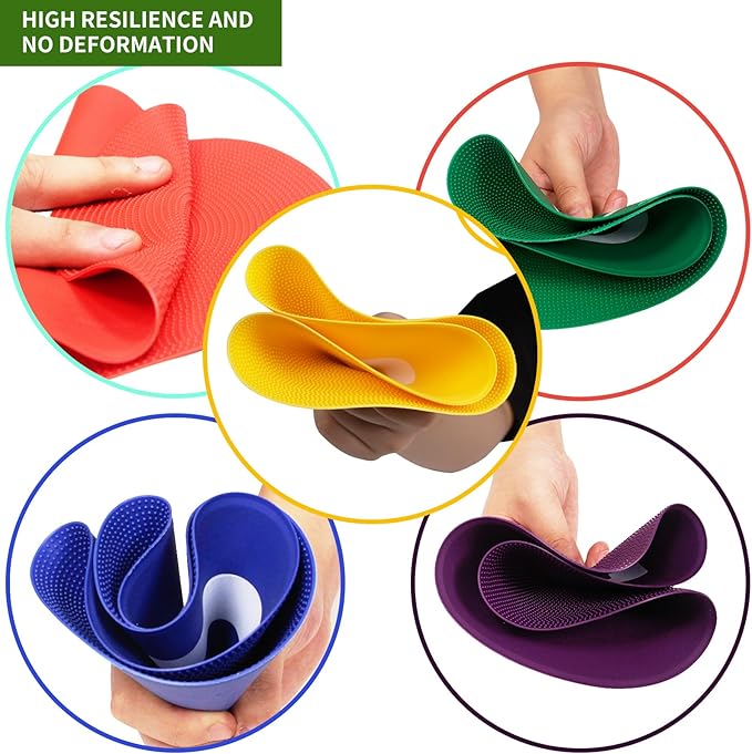 9 Inch Poly Spots, 10/24 PCS Anti-Slip Spot Markers Floor Spots, Waterproof Flat Filed Cones Poly Dots for Agility Drills, Basketball, Football Training, Sport Activities and Exercise