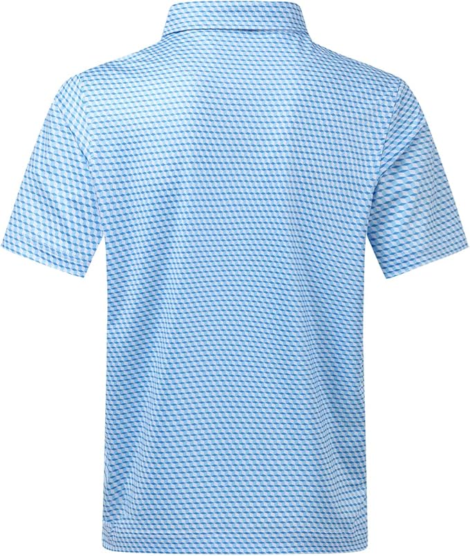 DEOLAX Mens Polo Shirts Fashion Print Mens Golf Shirt Dry Fit Mens Golf Polo Short Sleeve Quick Dry Funny Golf Shirt for Men