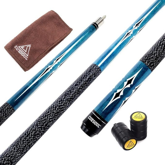 CUESOUL 58 Inch 19oz/20oz Maple Billiard Stick Pool Cue Set 11.5mm/13mm Tip[Weight Adjustable]