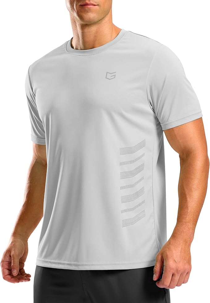 G Gradual Men's Workout Shirts Quick Dry Athletic Running T-Shirts Lightweight Moisture Wicking Short Sleeve Sports Gym Tops