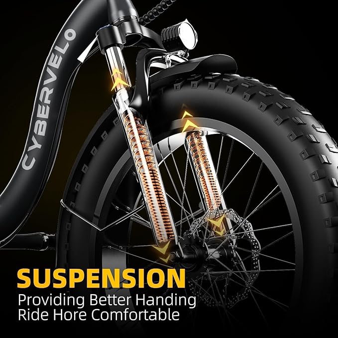 DriftGod Folding Electric Bike for Adults – 1000W Motor, 20"x3" Fat Tire, 48V Removable Battery, All-Terrain E-Bike with 7-Speed, Front Suspension – Powerful Foldable Ebike for Commuter