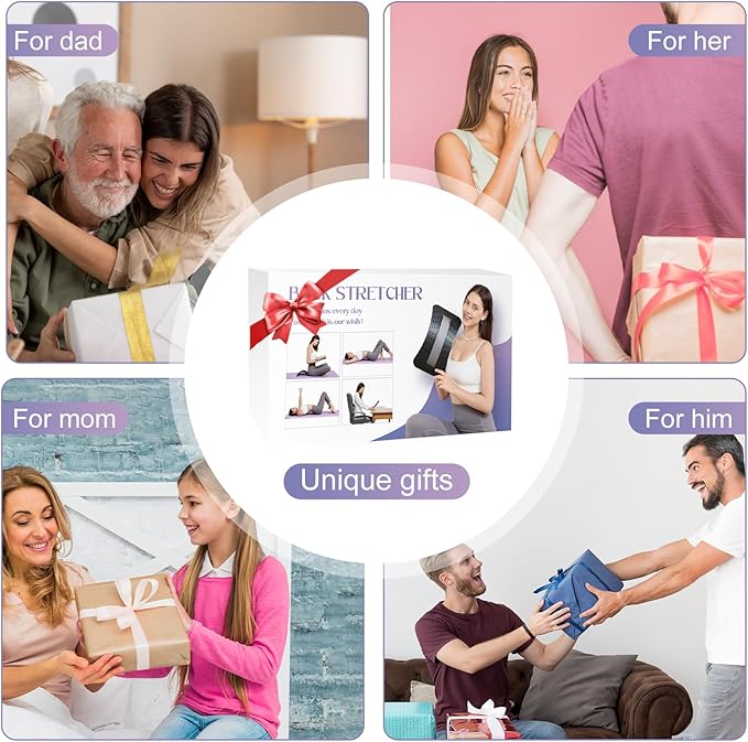 Back Stretcher for Lower Back Pain Relief，Adjustable, Portable, Durable-Unique Labor Day & Back to School Gifts,Sports Fitness Relaxations Gift，Home Office Travel Essentials.