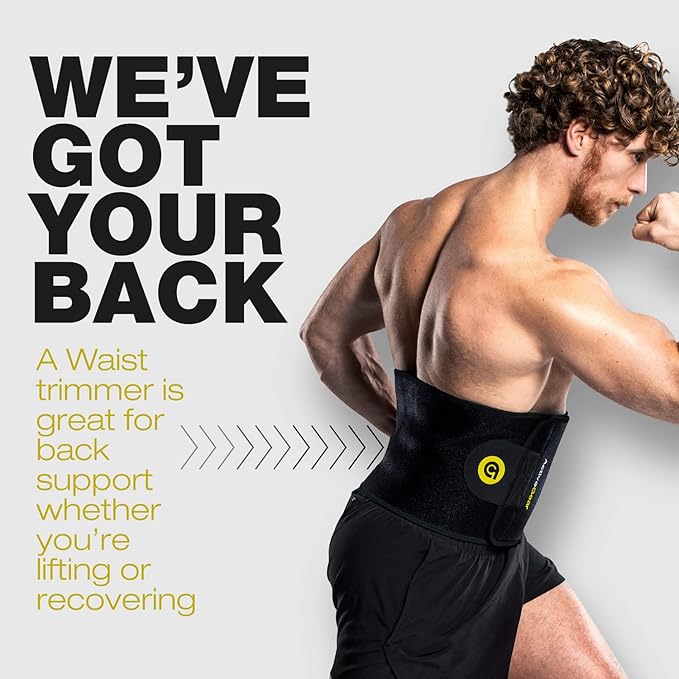 ActiveGear Premium Waist Trimmer & Trainer Belt for Men and Women - Sweat-Enhancing Slimming Wrap for Stomach, Adjustable Fit