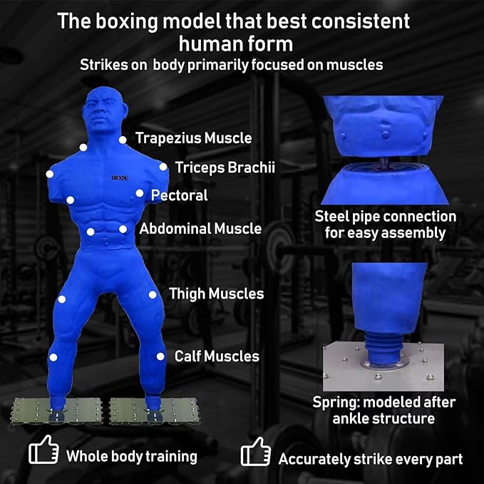 Freestanding Punching Bag Boxing Dummy for Adults Fighting Bag Stand Kick Boxing Mannequin Training Dummy Martial Arts
