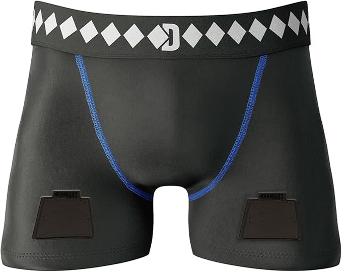 Diamond MMA Hockey Jock Short with Built-in Jock Strap & Athletic Cup Pocket