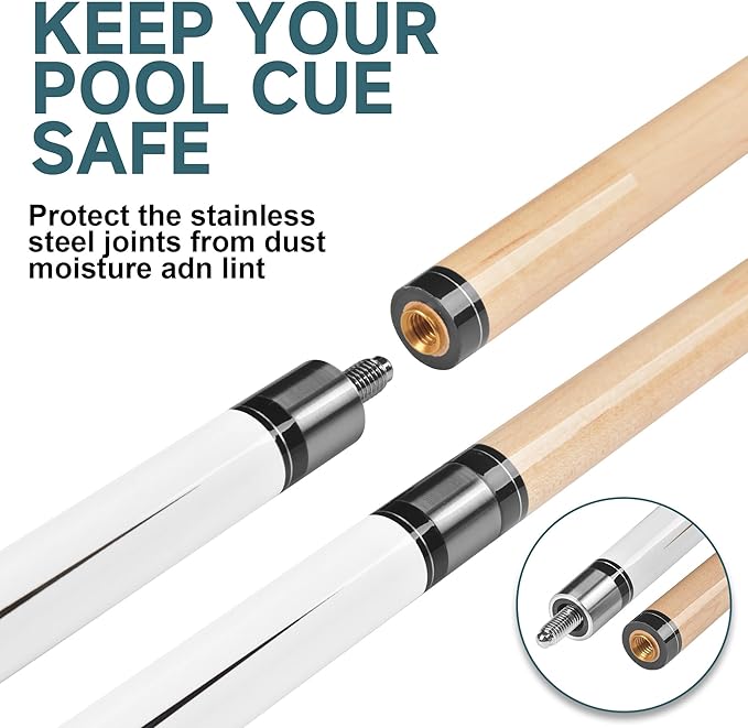HomeSeason Pool Cue Stick 57" Billiard Cue Sticks Professional Low Deflection Pool Sticks