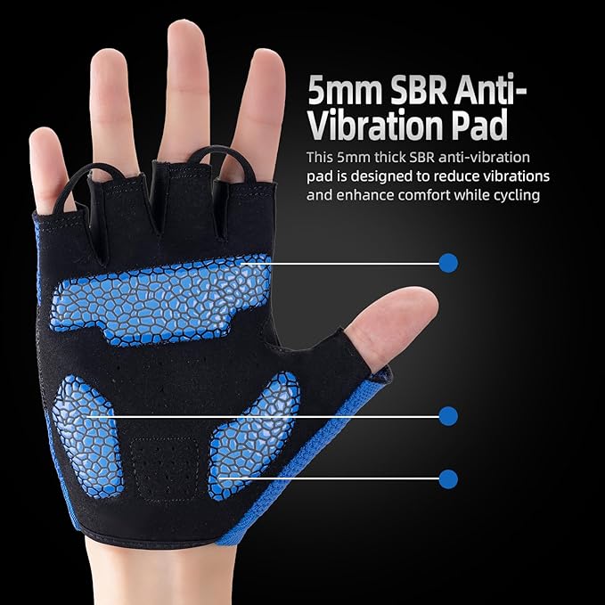 Cycling Gloves for Men Women, Half Finger Bike Gloves for Biking, Gym, Weight Lifting, Rowing, Riding, Outdoor Sports