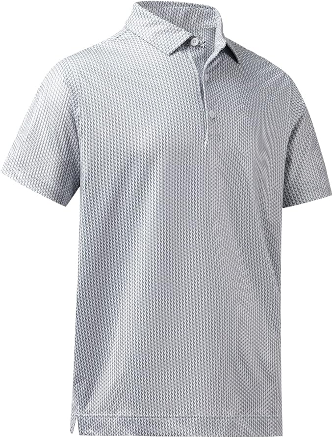 DEOLAX Mens Polo Shirts Fashion Print Mens Golf Shirt Dry Fit Mens Golf Polo Short Sleeve Quick Dry Funny Golf Shirt for Men