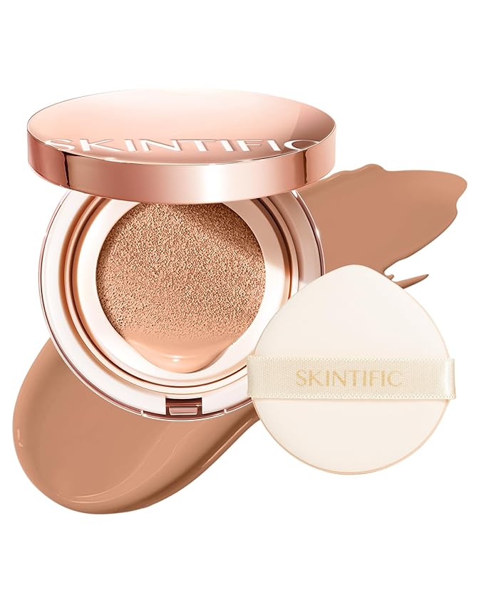 Cushion Foundation | Full coverage, Weightless, Skin fit, Satin Glow Finish, Oil-Control Waterproof Foundation, Sweatproof Flawless BB Cream CC Korean Makeup