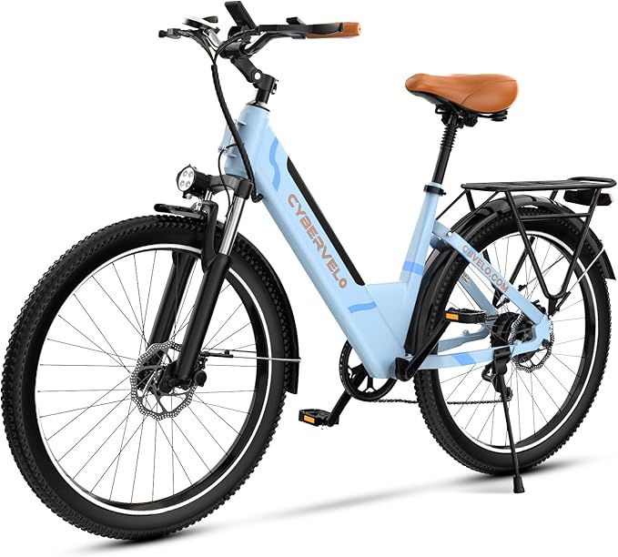 DriftGod 26" Electric Bike for Adults – Powerful 1000W Motor, 48V Removable Battery, 7-Speed, Front Suspension & LCD Display – Commuter and Mountain EBike for Women