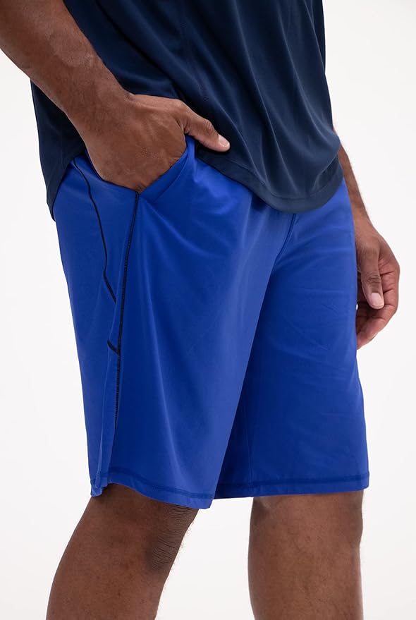 DEVOPS Men's 2-Pack Loose-Fit 10" Workout Gym Shorts with Pockets