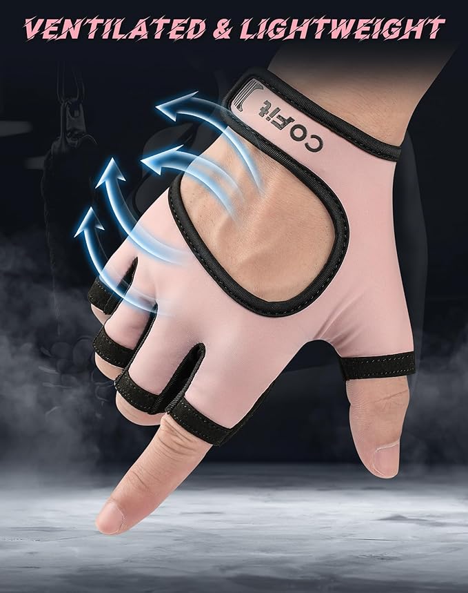COFIT Breathable Workout Gloves, Antislip Weight Lifting Gym Gloves for Men Women, Superior Grip & Palm Protection for Weightlifting, Fitness, Exercise, Training
