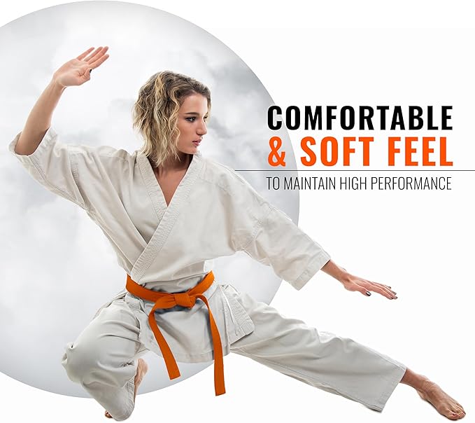 DXM SPORTS BJJ Jiu Jitsu Belt - Taekwondo Karate Belt - Martial Arts Uniform Ranking Judo Belt Double Stitched for Kids Adult