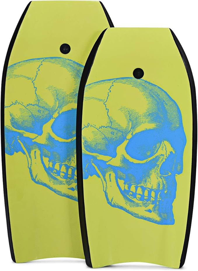 Goplus 41''/37''/33'' Lightweight Body Board for Beach, Surf Board with EPS Core, XPE Deck, HDPE Slick Bottom, Wrist Leash, Bodyboard for Kids Adults Surfing