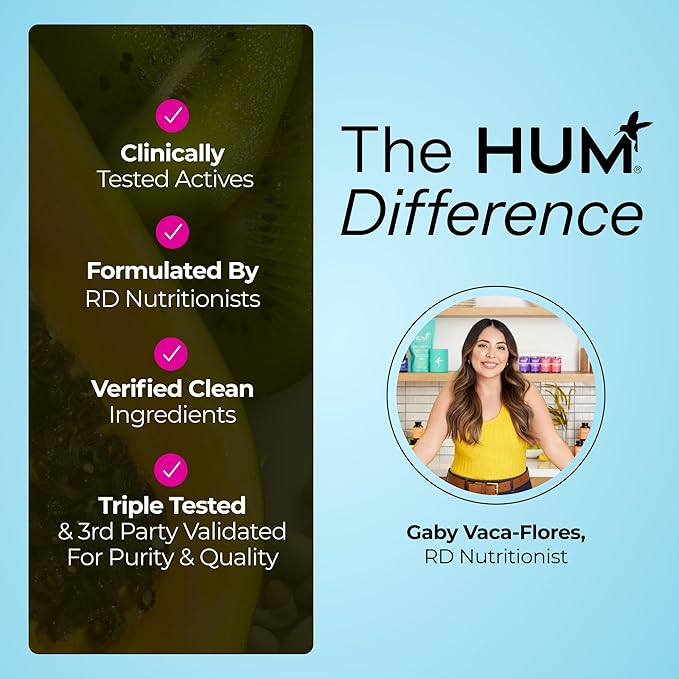 HUM Counter Cravings - Chromium Craving Suppressants with L-Theanine, Seaweed Extract & Forskolin to Support a Healthy Lifestyle (60-Count)