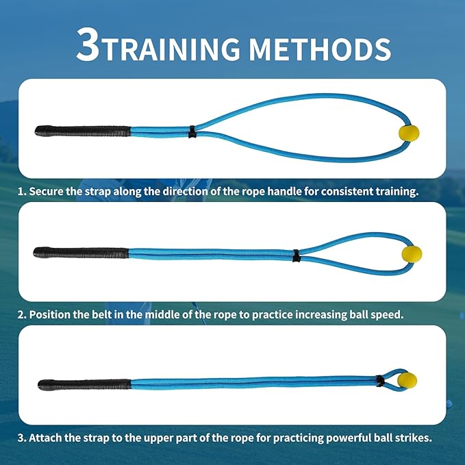 Golf Rope Swing Trainer, Golf Swing Training Aid, Golf Swing Trainer, Golf Training Aid, Golf Swing Trainers, Golf Speed Trainer, Can Improve Speed, Rhythm, Flexibility, and Strength