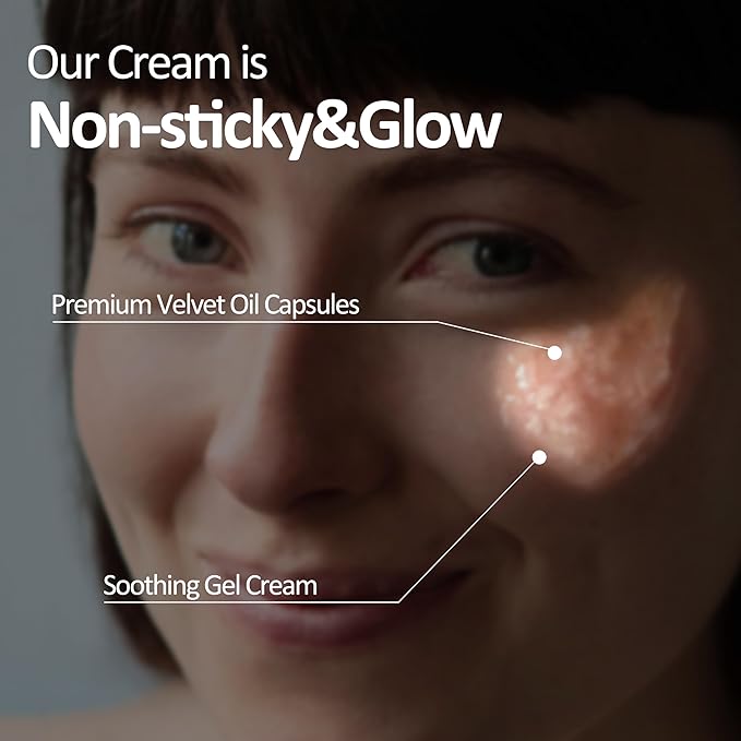 Cream w. Guasha - Dex-Panthenol Soothing Gel Cream, 3.38fl/3.38oz Hydrating Face Moisturizer, Korean Skincare for All Skin Types