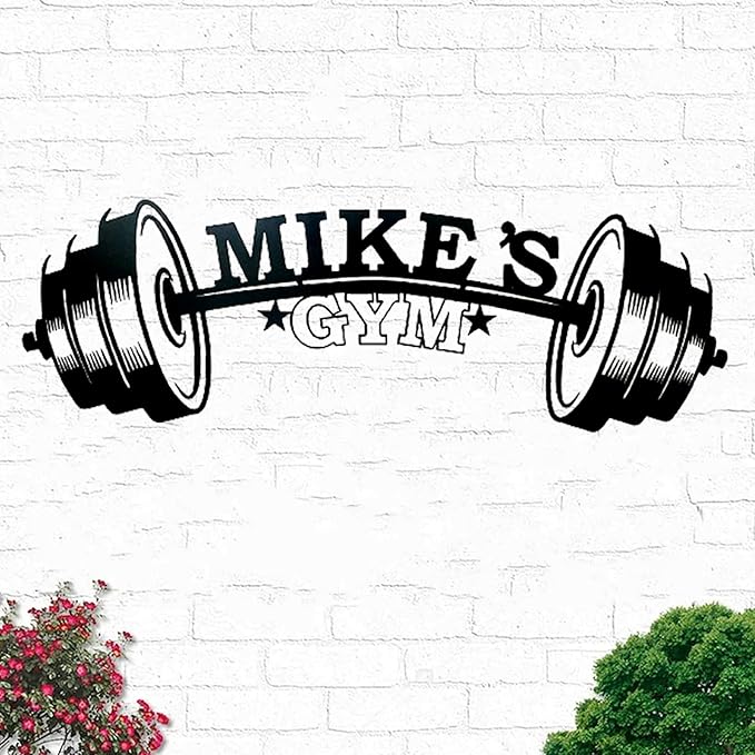 Custom Gym Metal Wall Art, Personalized Gymer Name Sign Decoration For Room, Gym Metal Home Decor
