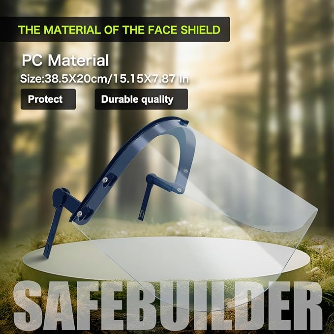 Forestry Safety Helmet with Build-in Visor Mesh Face Shield Ear Muffs 4 in 1 Chainsaw Safety Hard Hats