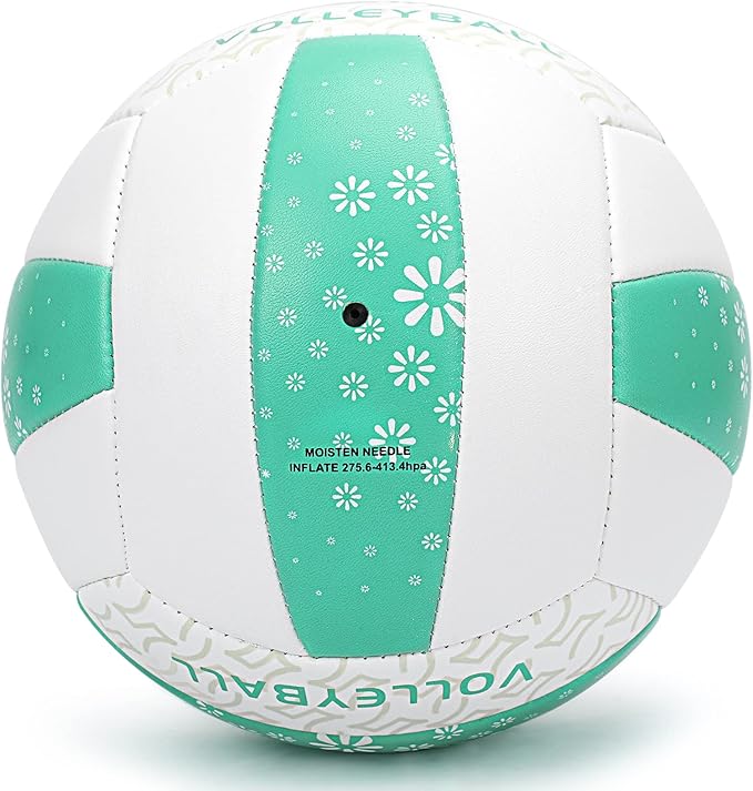 Beach/Water/Sand Volleyballs, Outdoor/Indoor Official Size, Soft Touch Volleyball for Beginners, Cute Volley Ball for Girls/Kids/Youth, Ideal Gifts with Pump for Backyard, Pool, Middle School