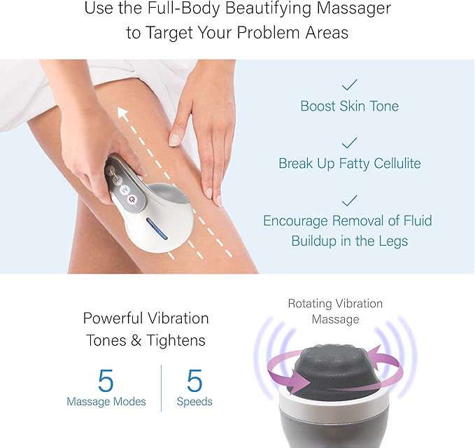 Daiwa Felicity Multipurpose Body Massager – Cordless Handheld Cellulite Remover Body Sculpting Machine - Electric Contouring Massage Tool for Butt Legs Belly Fat Stomach Celulitis Lymphatic Drainage